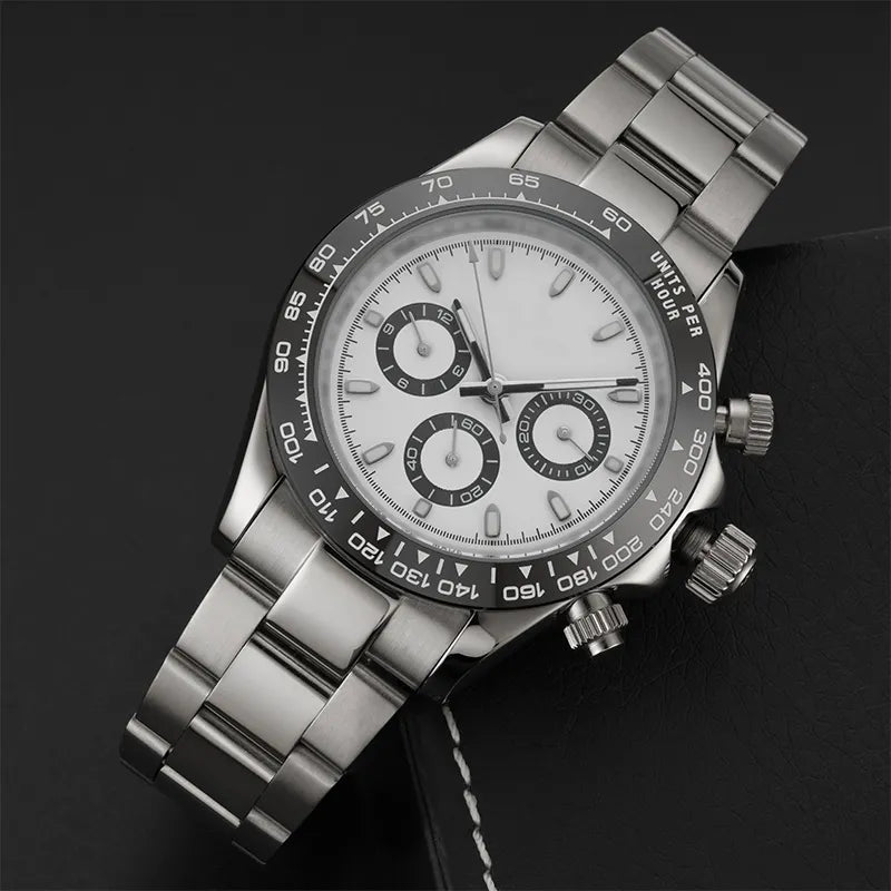 Luxury Men Watch 2813 Automatic/Quartz Movement Watches Full Stainless Steel Sports Chronograph Mens Watches Luminous Montre De Luxe Wristwatches Gifts