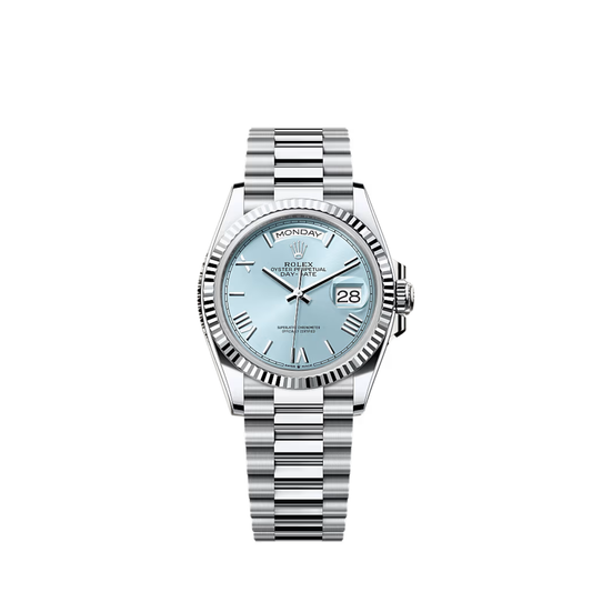 Rolex Day-Date Oystersteel & Ice Blue